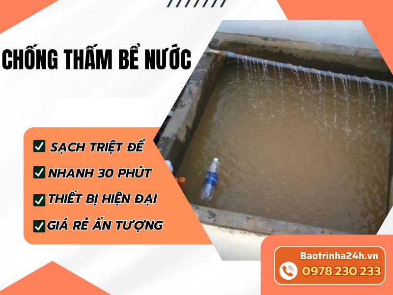 Chống thấm bể nước: 11 giải pháp hiệu quả, báo giá mới nhất 2026