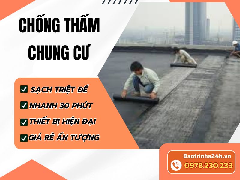 Chống thấm chung cư: 12 giải pháp xử lý triệt để