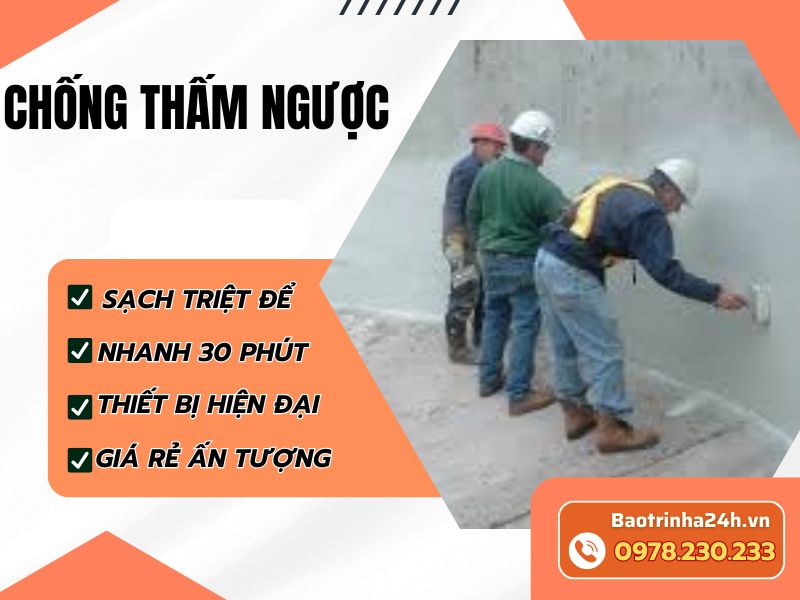 Chống thấm ngược đúng kỹ thuật giúp xử lý triệt để