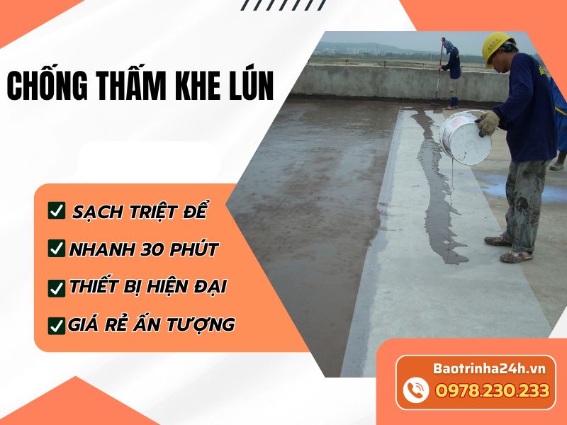 Chống thấm khe lún: 9 giải pháp xử lý triệt để, báo giá mới nhất 2026