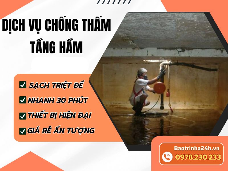Dịch vụ chống thấm tầng hầm: 11 giải pháp xử lý triệt để, báo giá 2026