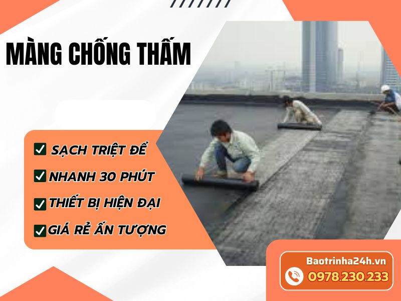 Màng chống thấm – Giải pháp bảo vệ công trình khỏi thấm dột lâu dài