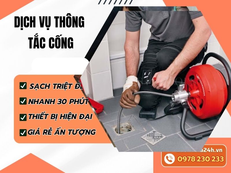 Dịch vụ thông tắc cống xử lý đúng nguyên nhân gây tắc