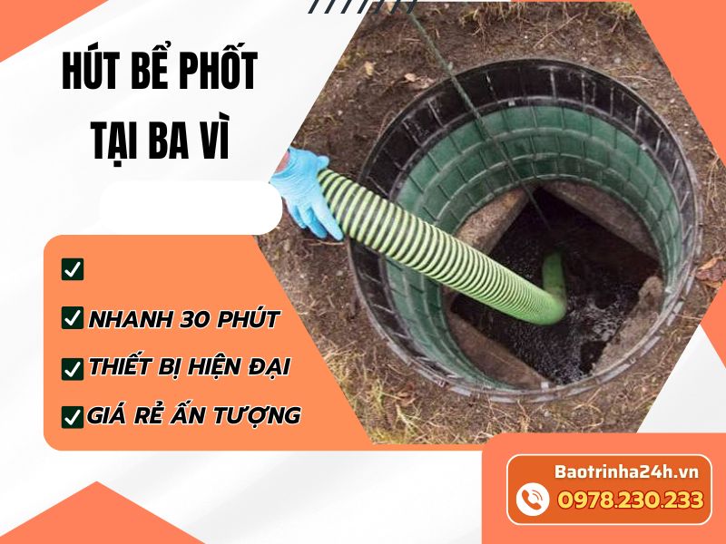 Hút bể phốt tại Ba Vì: Tìm đúng bể khi nắp đã bị che