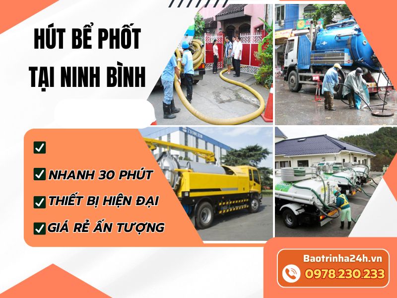 Hút bể phốt tại Ninh Bình: Đối chiếu tải sử dụng với bể trước khi hút