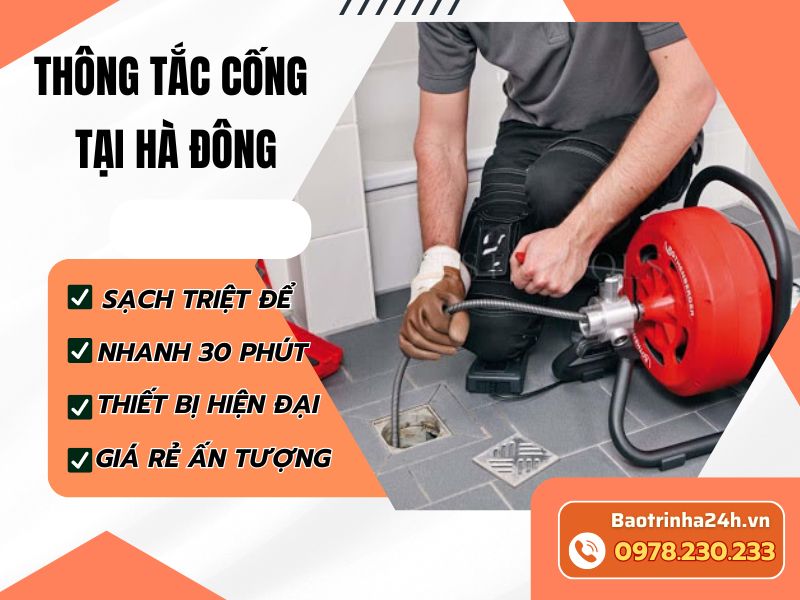 Thông tắc cống tại Hà Đông xử lý đúng điểm nghẹt