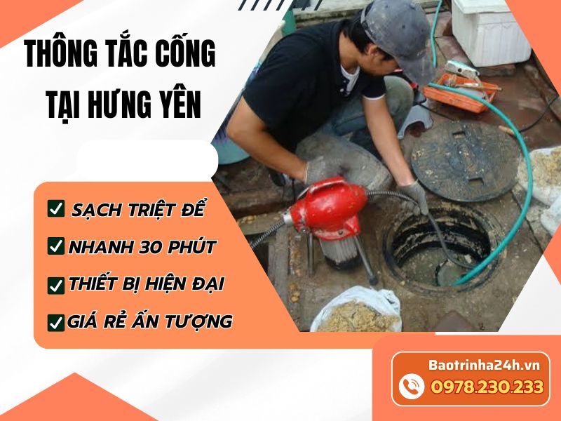 Thông tắc cống tại Hưng Yên xác định đúng điểm nghẹt