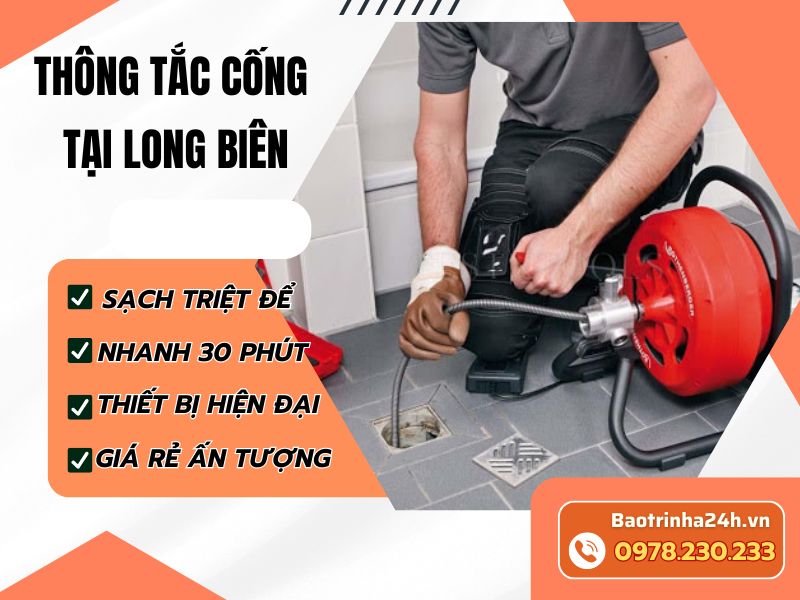Thông tắc cống tại Long Biên xử lý đúng điểm nghẹt