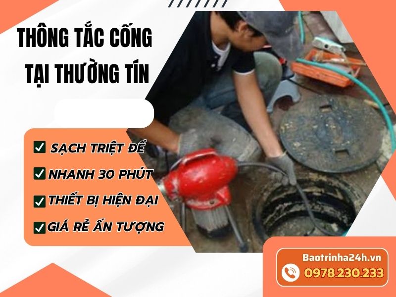 Thông tắc cống tại Thường Tín xử lý đúng điểm nghẹt