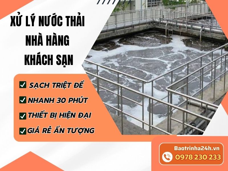 Xử lý nước thải nhà hàng khách sạn: Tách dòng bếp trước hệ thống chung